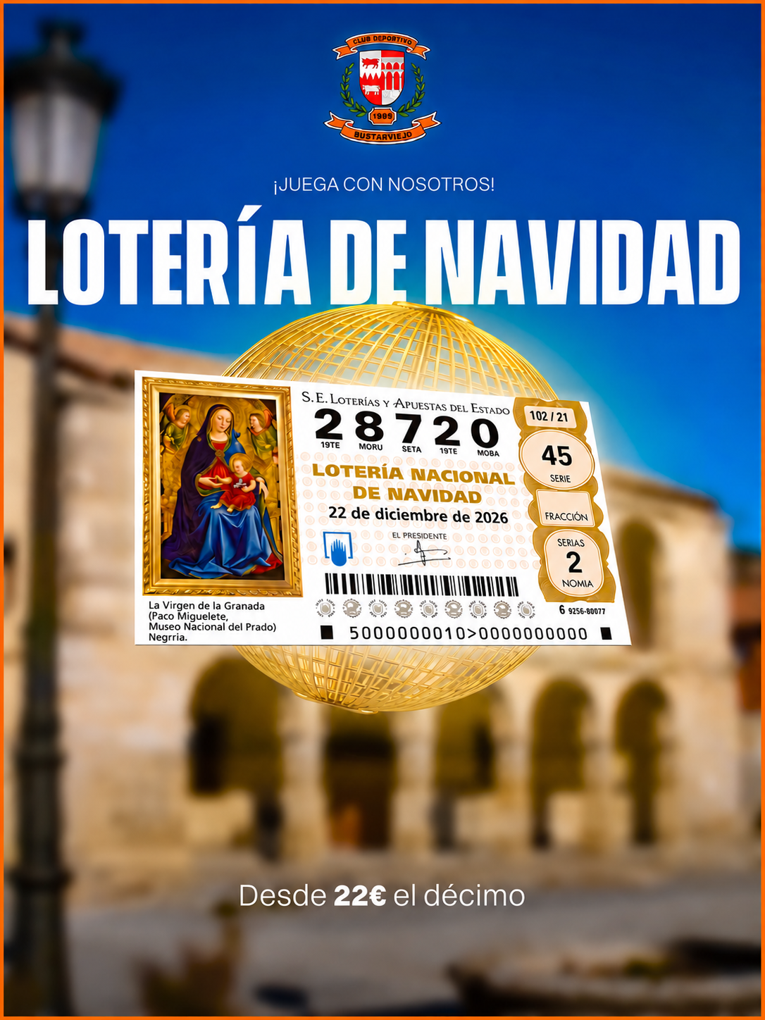 Lotería C.D. Bustarviejo · Número 28720