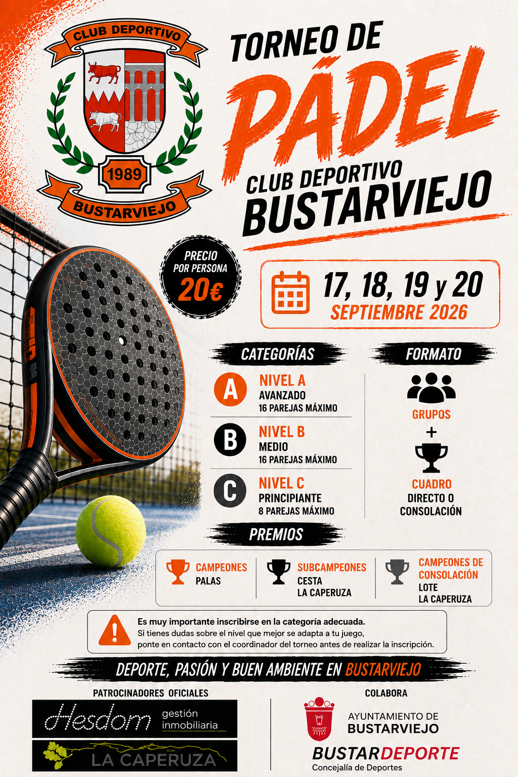 TORNEO PÁDEL 2026